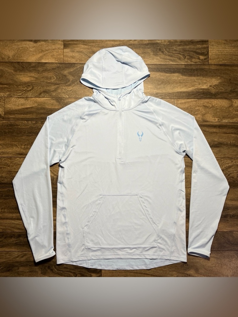 Badlands Stealth CoolTouch Hoodie High Neck 1/4 Zip Cool Blue Hunt Fish Men's M